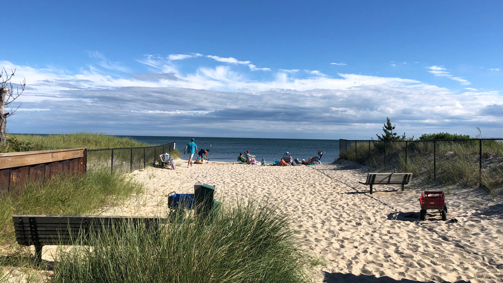 A sunny day at Brooks Road Beach in Harwich, Cape Cod.