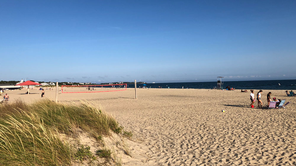 A sunny summer afternoon at Craigville Beach in Barnstable, Cape Cod.